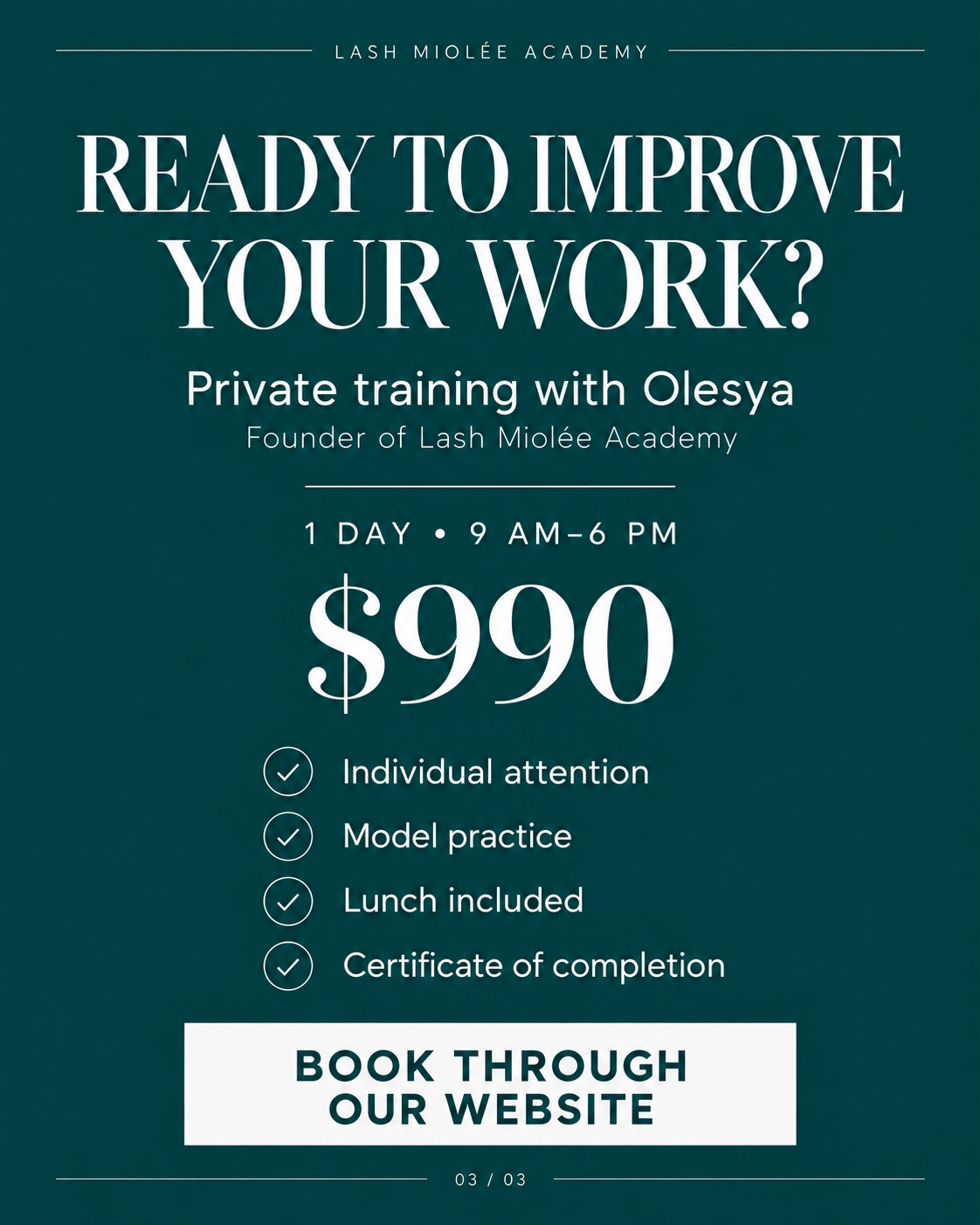 Working on Mistakes-Private Lash Training